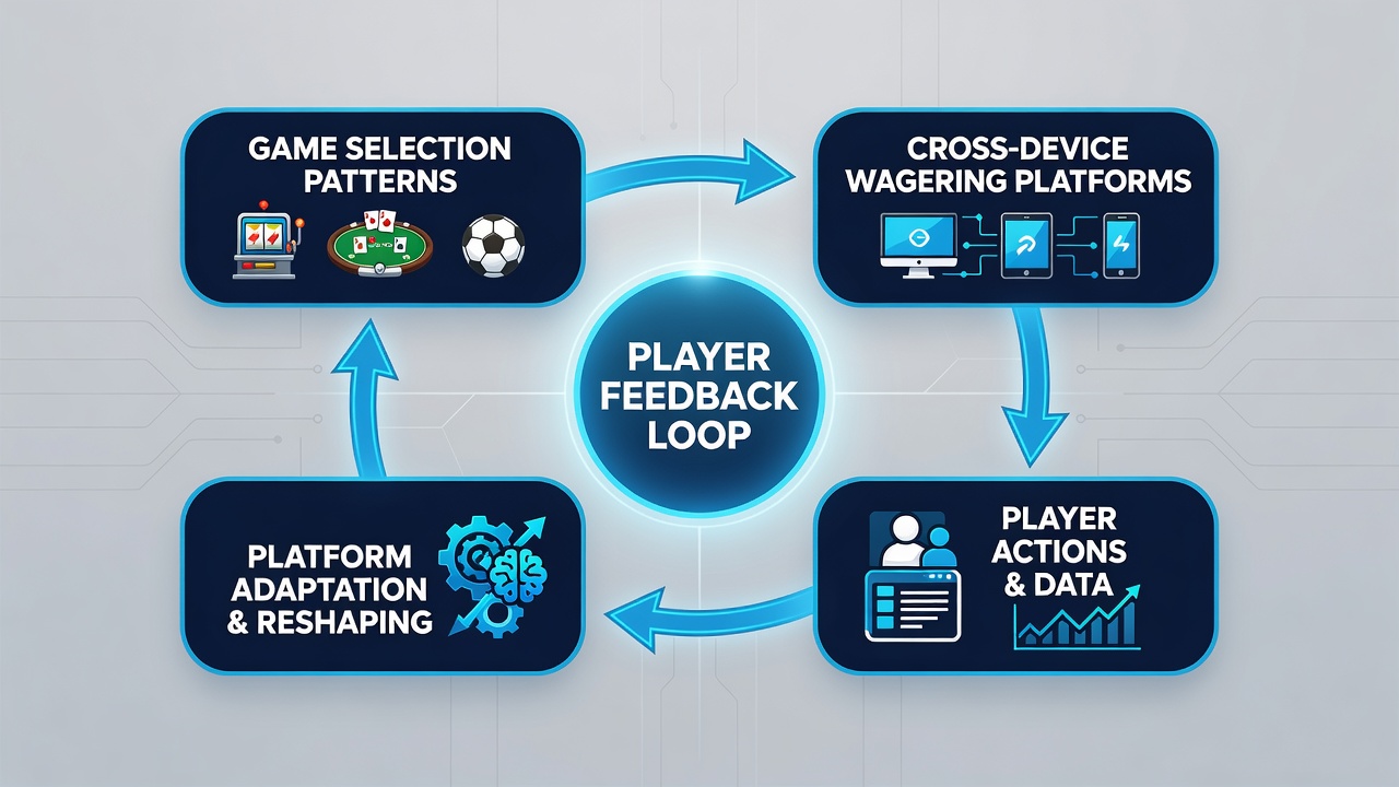 Analytics dashboard displaying feedback metrics influencing game rankings on wagering platforms